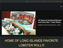 Tablet Screenshot of clawsseafoodmarket.com